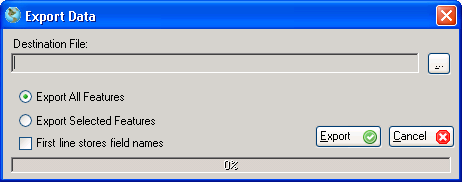 Export data dialog