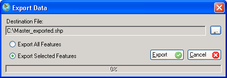 Export data dialog